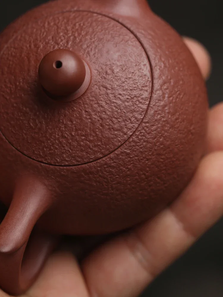 

Two Color Artist HandmadeOrange Peel Favorites Kettle Flat Teapot Grapefruit Peel Health Pot For Tea Oolong Tea Ceremony Sets