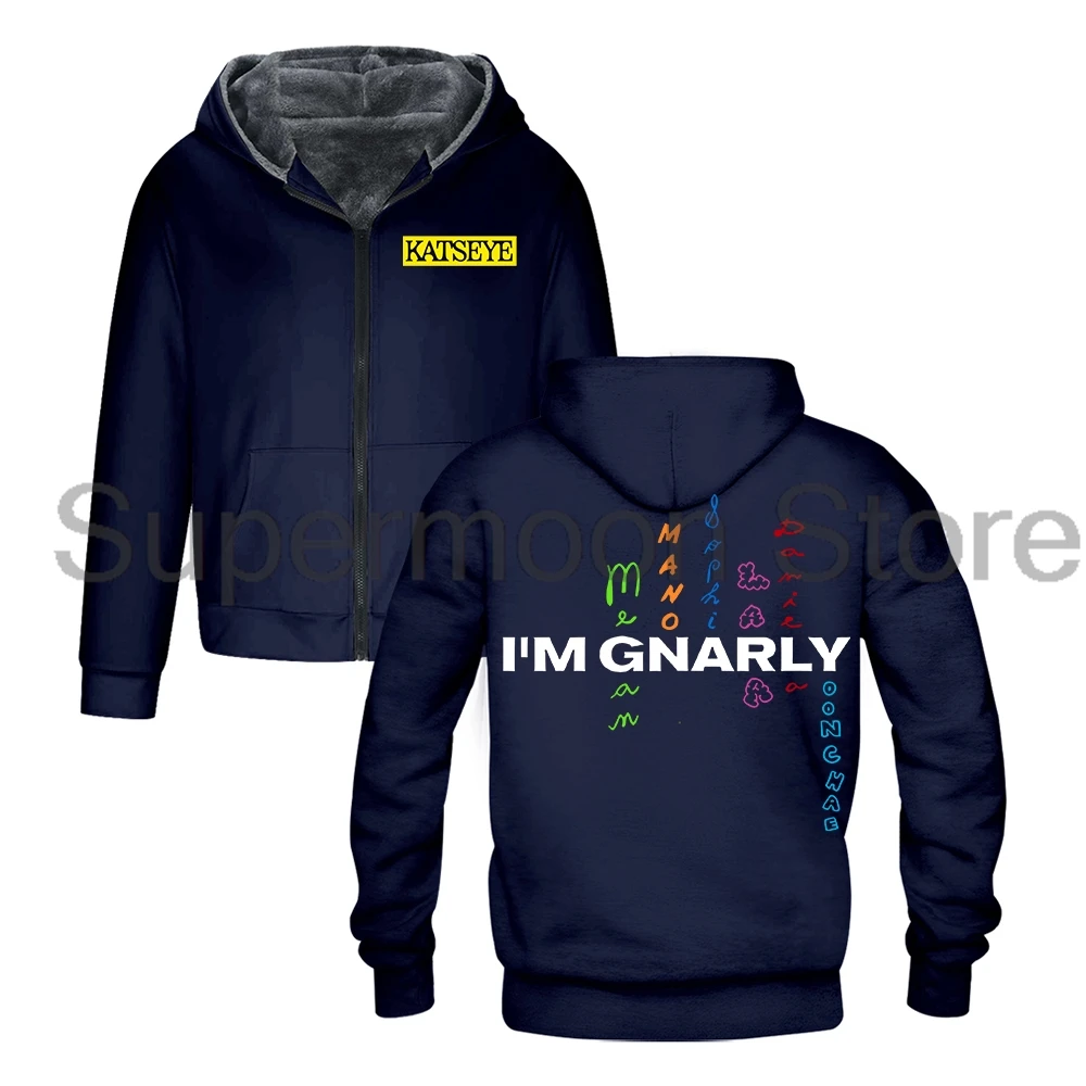 Kpop Katseye Gnarly Merch толстовки на молнии с длинным рукавом уличная одежда для мужчин и женщин куртка парки зимнее пальто