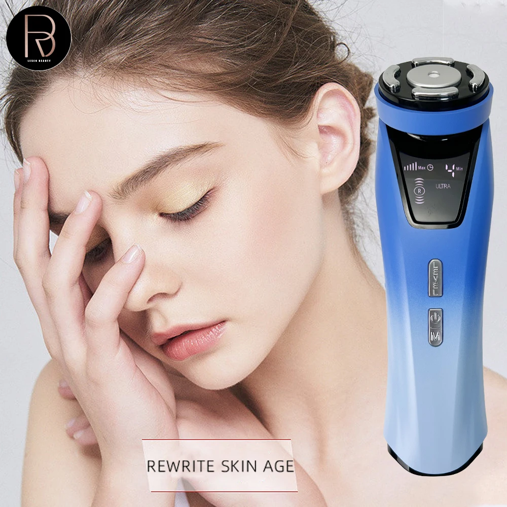 Uso domestico Facia3dtreatment Hifu Face Lift Machine Dispositivo rassodante per la pelle Monopolare Rf Face Lift Machine Nuskin Face Neck 24 V-1A