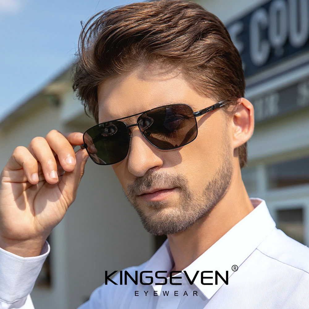 KINGSEVEN موضة الاستقطاب النظارات الشمسية النساء رجل القيادة السفر إطار كبير نظارات UV400 العصرية في الهواء الطلق الذكور نظارات واقية