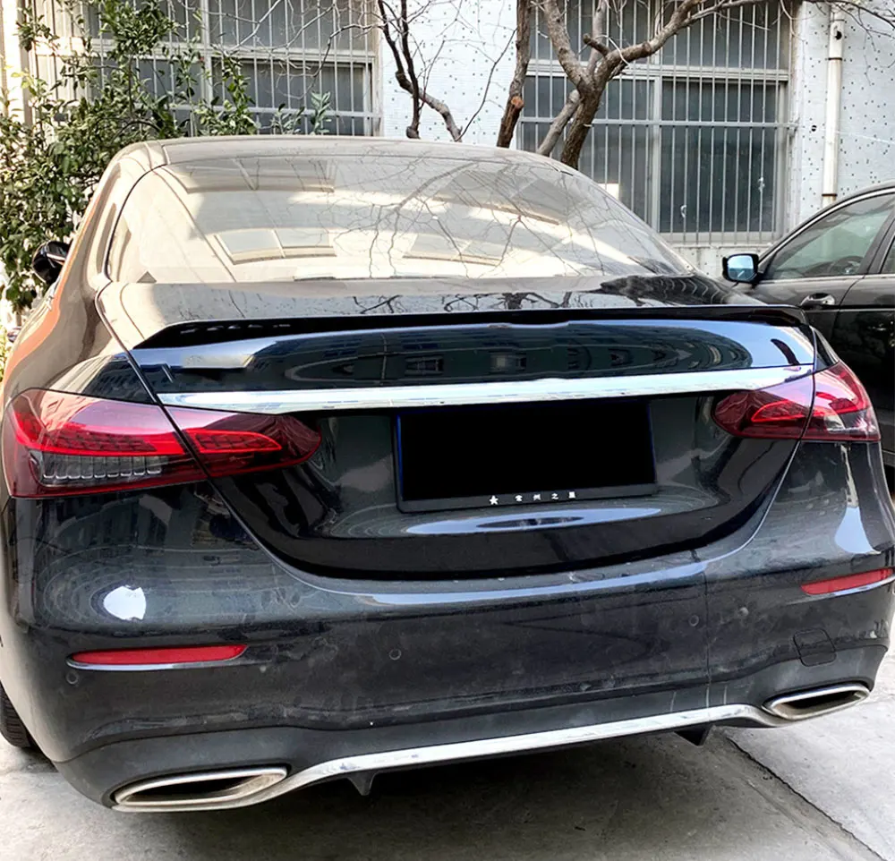 

Глянцевый черный задний спойлер багажника из АБС-пластика для Mercedes Benz E Class W213 E250 E300 E43 E63 AMG Sedan 4-дверный 2017-2019