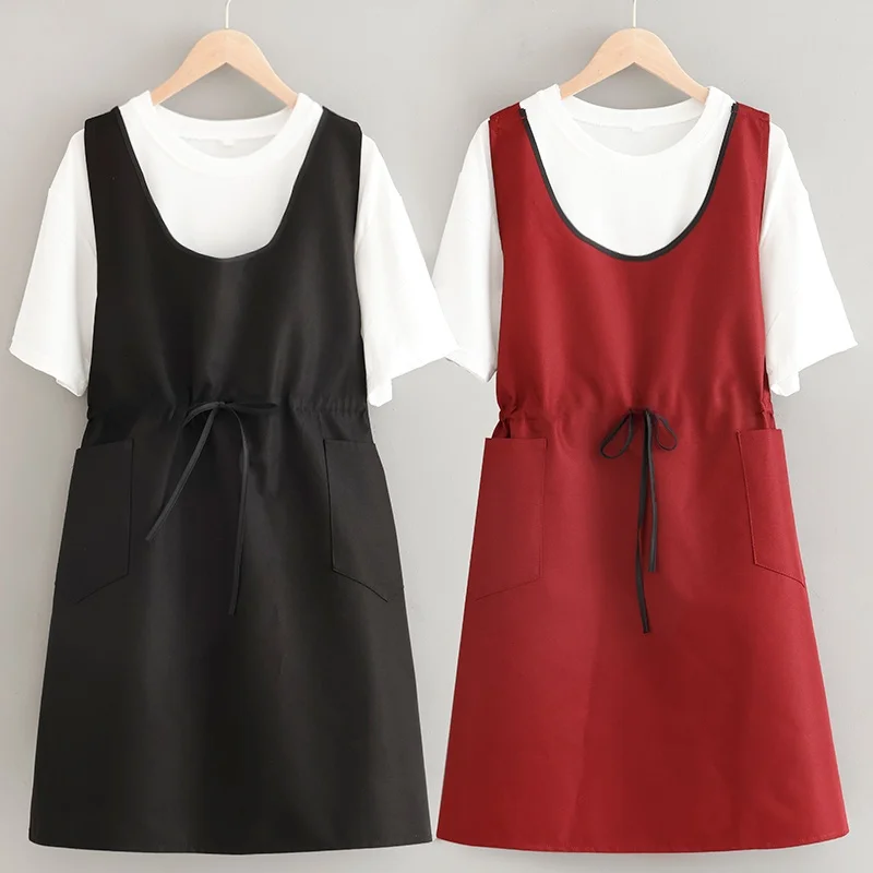 

Cross-Back Oil-Resistant Waterproof Apron Adjustable Drawstring Kitchen Workwear for Vendors Home Use Protective Clothing