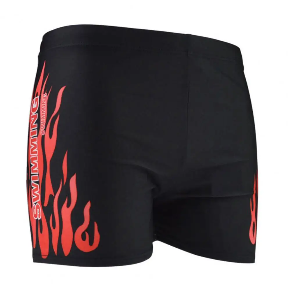 Men Swimwear Swimsuit Mens Swim Shorts Bathing Suit Swimming Pool Trunks Beach Briefs Flame  Badpak maillot de bain homme