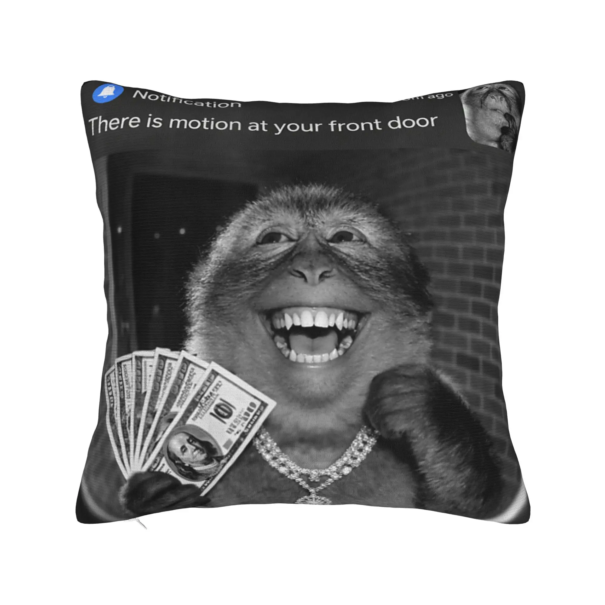 Thinking Monkey Meme  Pillowcases Merchandise Printing Cushion Cover Decoration  Throw Pillow Case Cover Home Multiple Sizes