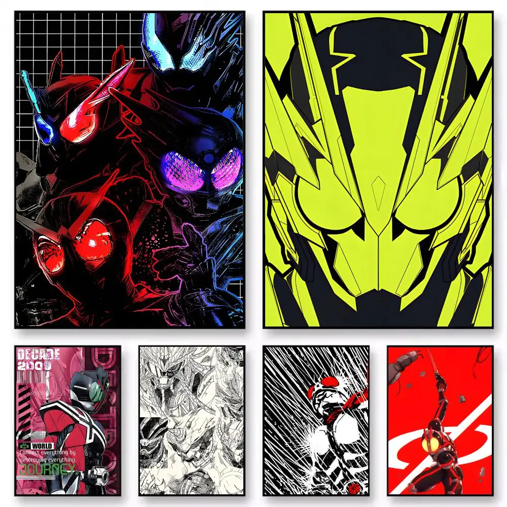 Kamen rider cool man Poster Nordic style room wall decoration self-adhesive HD waterproof AFE bar