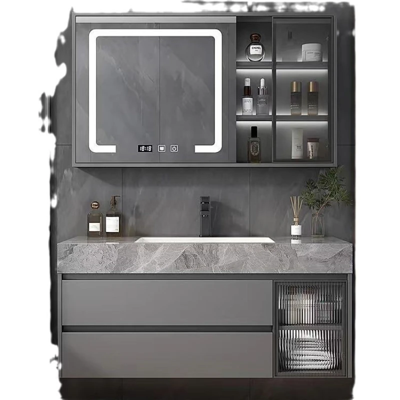 Slate integrated basin bathroom cabinet combination, bathroom washstand, moisture-proof