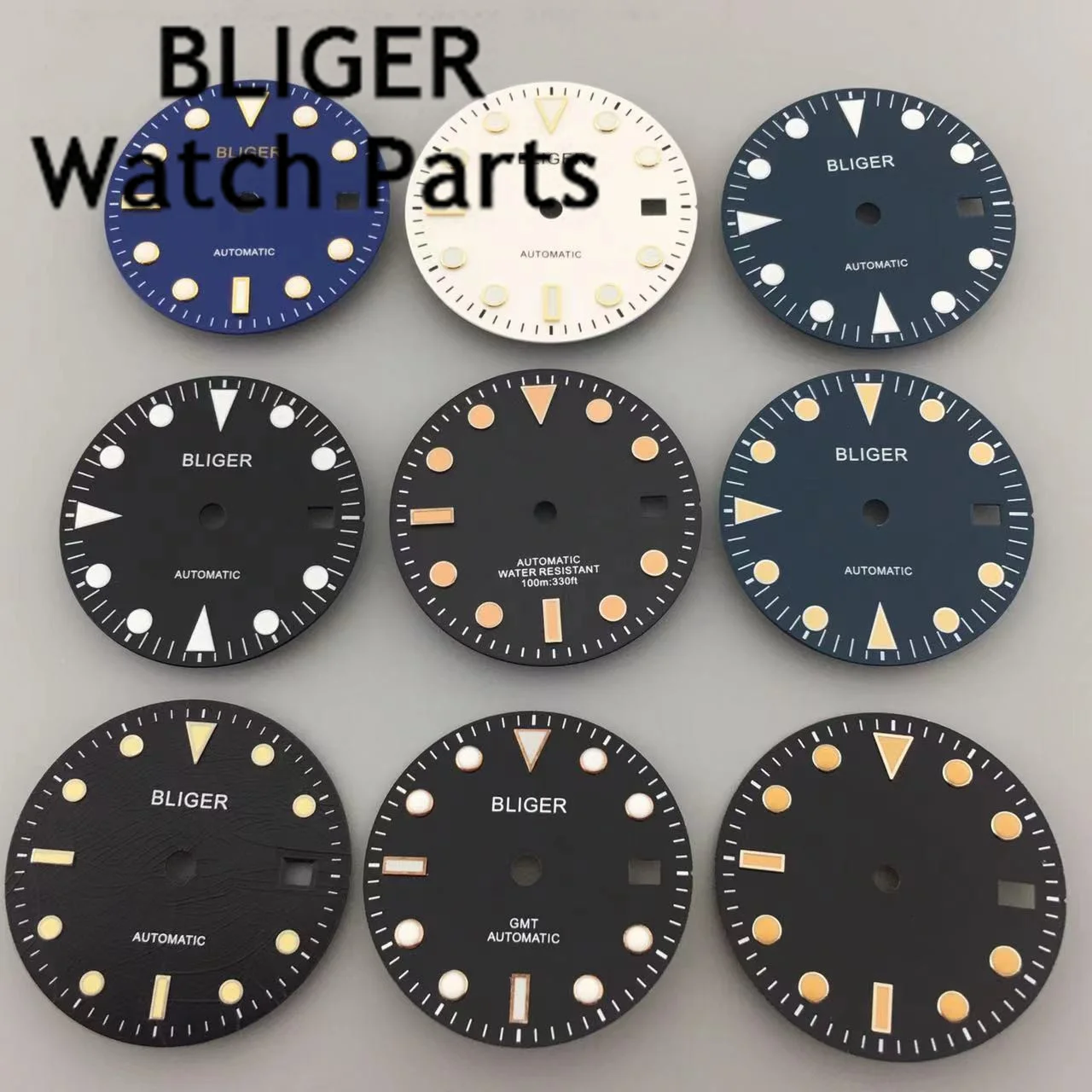 BLIGER 29mmBlack Blue White Watch Wial Luminous Fit NH35 NH36 ETA2824 2836 Miyota 8215 DG2813 3804 Movement