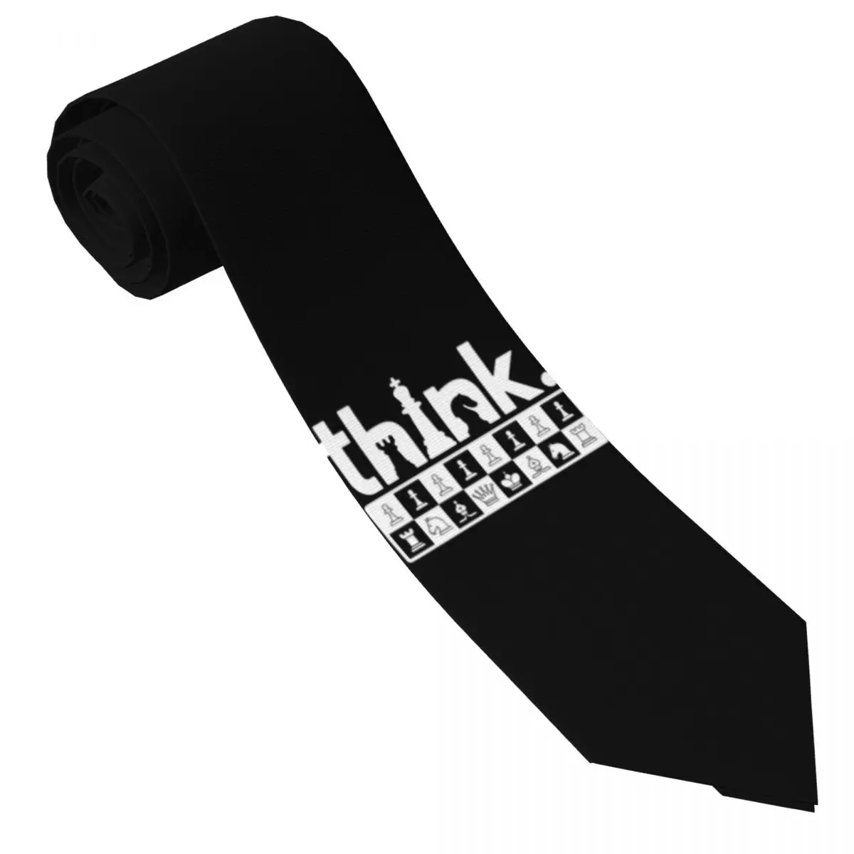 Custom Funny Chess Think Fashion Tie Men Mens Suit Tie Board Game Lover For Thanksgiving Day