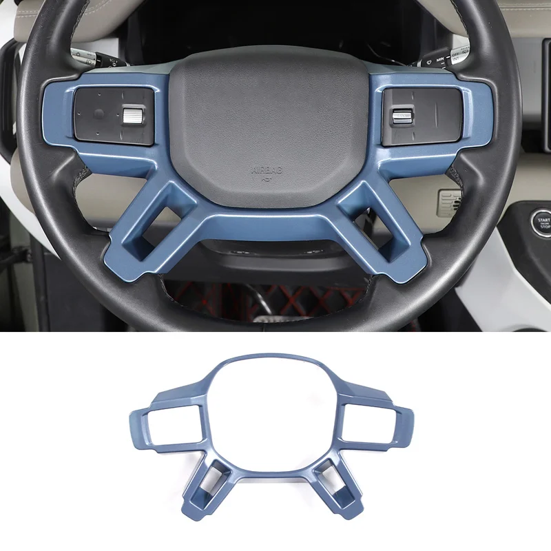 

4 Color Choice ABS Steering Wheel Frame Trim Decorative Cover Car Accessories Kits For Land Rover Defender 90 110 2020-2023