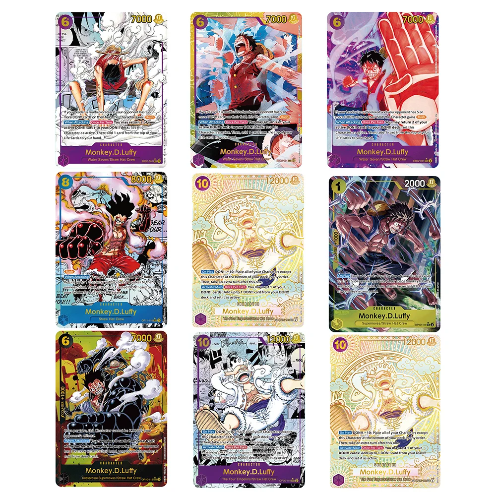 

Агент Аниме One Piece OPCG Laser Frosted Игровые карты Соломенная шляпа Мальчики Луффи Плакат Реплика Японская игра Коллекционная карта аниме