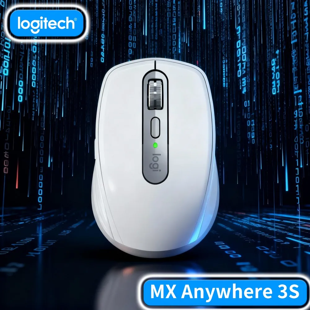 Logitech MX Anywhere 3S Travel Wireless Mouse Easy Device Switch Cross Flow Function Ergonomic Shape For Desktop Daily Work