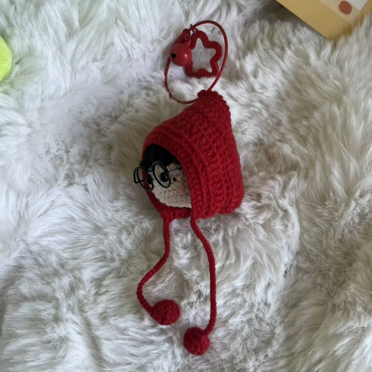 (المنتجات النهائية) زلابية الصوف المصنوعة يدويًا من ليو يونينغ، وسلاسل المفاتيح الكروشيه، والمعلقات، والدمى الكرتونية وغيرها من الملحقات #5