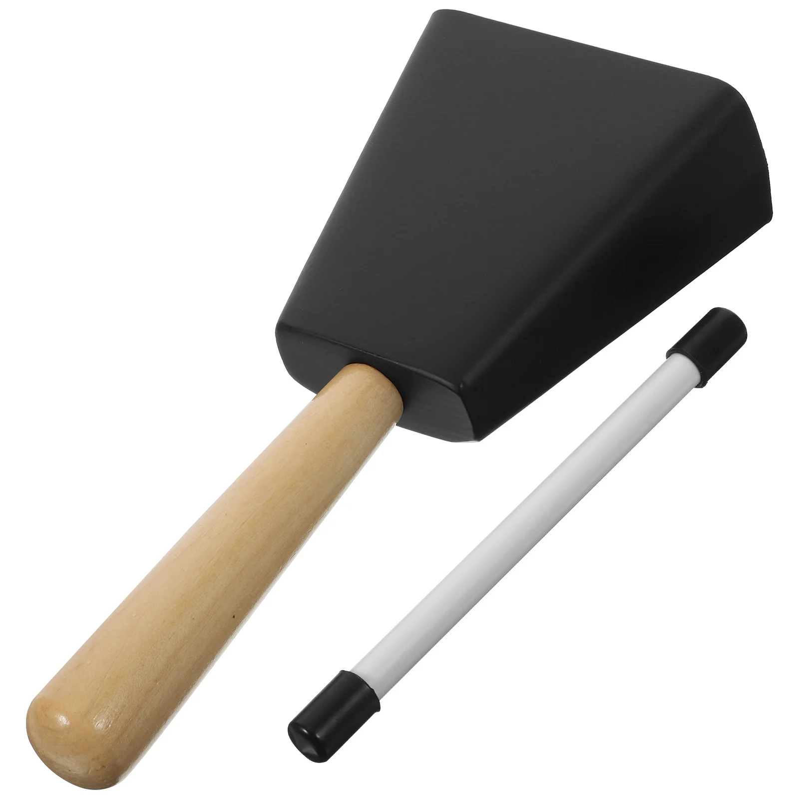 أجراس البقر المعدنية مع مقبض أجراس الاتصال السوداء للأطفال أداة عزف موسيقى في الهواء الطلق حفل زفاف لعبة الرياح الحديدية دائم