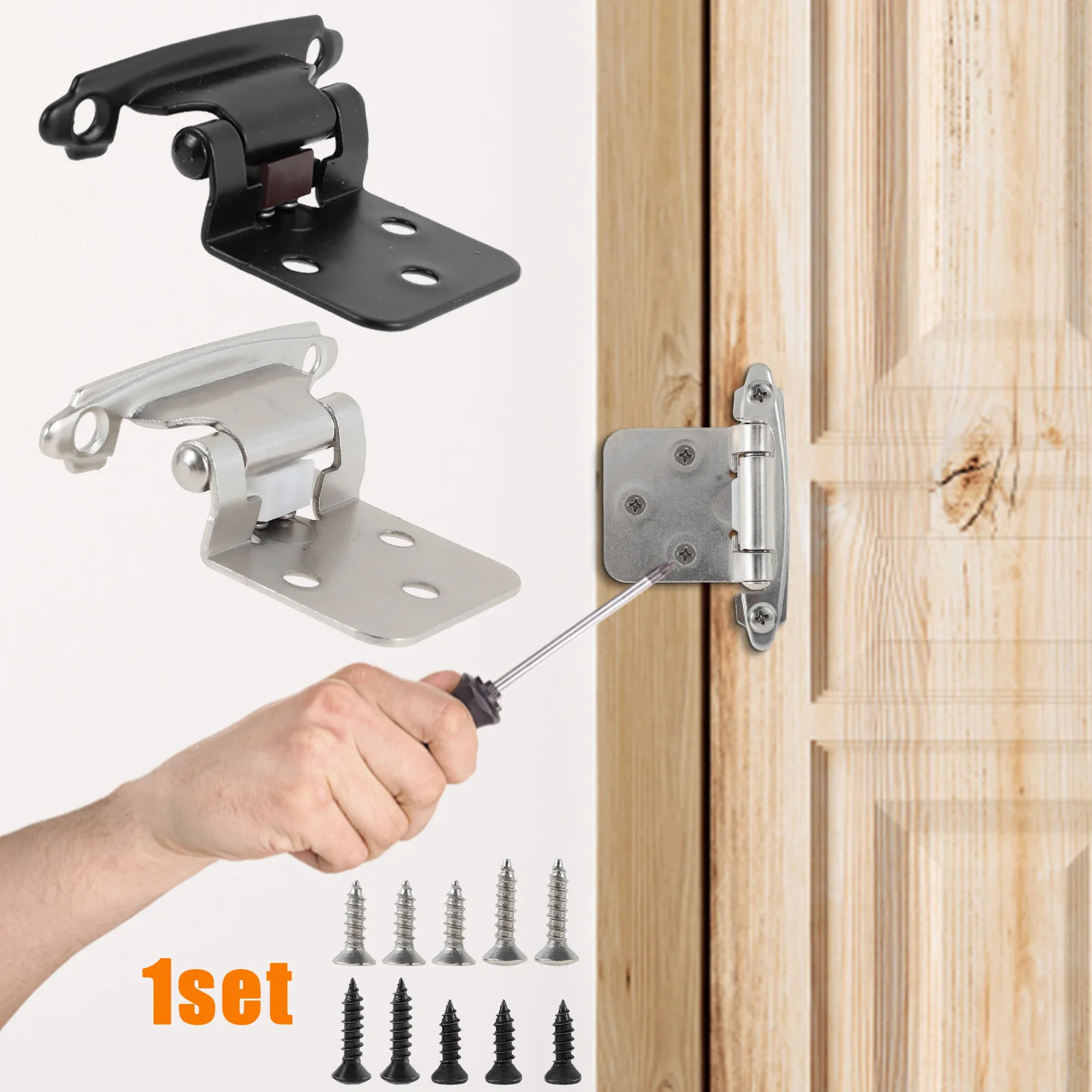 

20Pcs Cabinet Hinges Self Closing Frame Cabinet Hinges Cold Rolled Steel Cupboard Hinges Sturdy Kitchen Cabinet Door Hinges