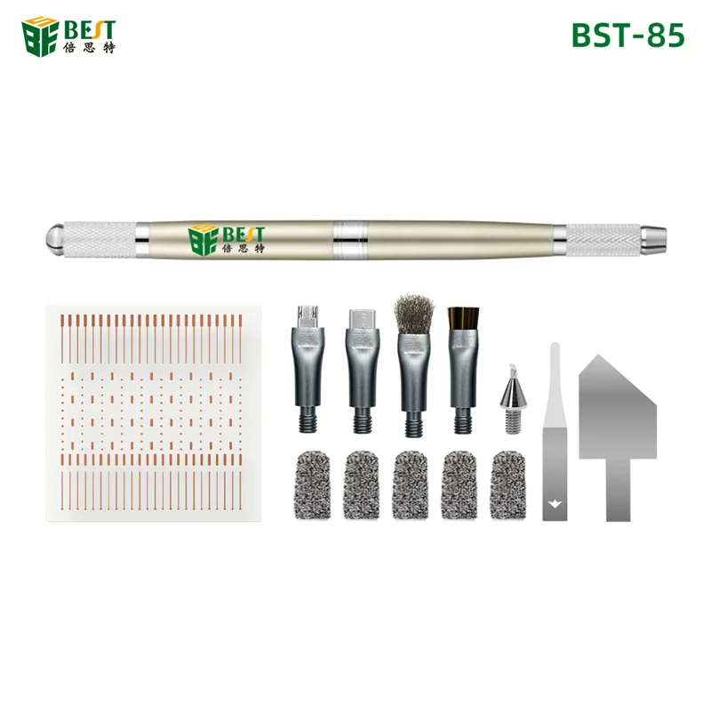 BST-85 إصلاح المحمول متعدد الوظائف وقابل للدمج دليل القلم نحت Kinfe مجموعة برأسين مقبض اللوحة الأم أداة إزالة الصمغ #3