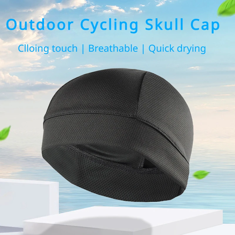 2 Pcs/3 Pcs Skull Cap Sweat Absorbing Quick Drying Breathable Bicycle Motorcycle Inner Cap Outdoor Sports Sun Protection Summer