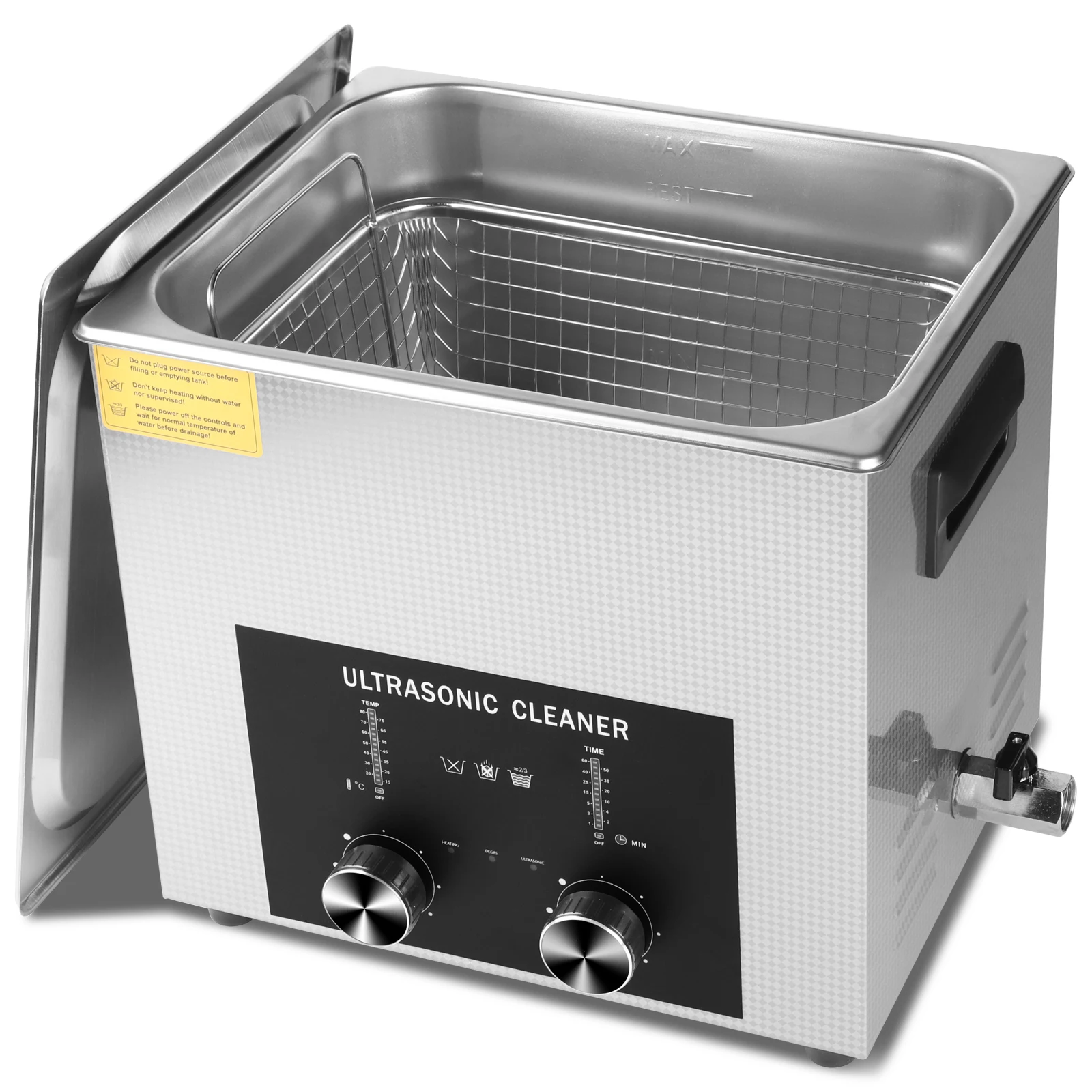 

ACMESONIC Ultrasonic Cleaner 10L with Heater Degas Sonic Cleaning for Lab Jewelry Parts Bike Coin Dental