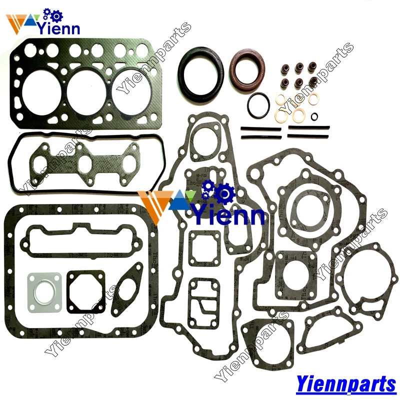 

For Mitsubishi K3B Overhual Full Gasket Set CATERPILLAR ME15 E2E LOADER NISSAN H-15 N120 N150 AIR MAN SDG10S GENERATOR