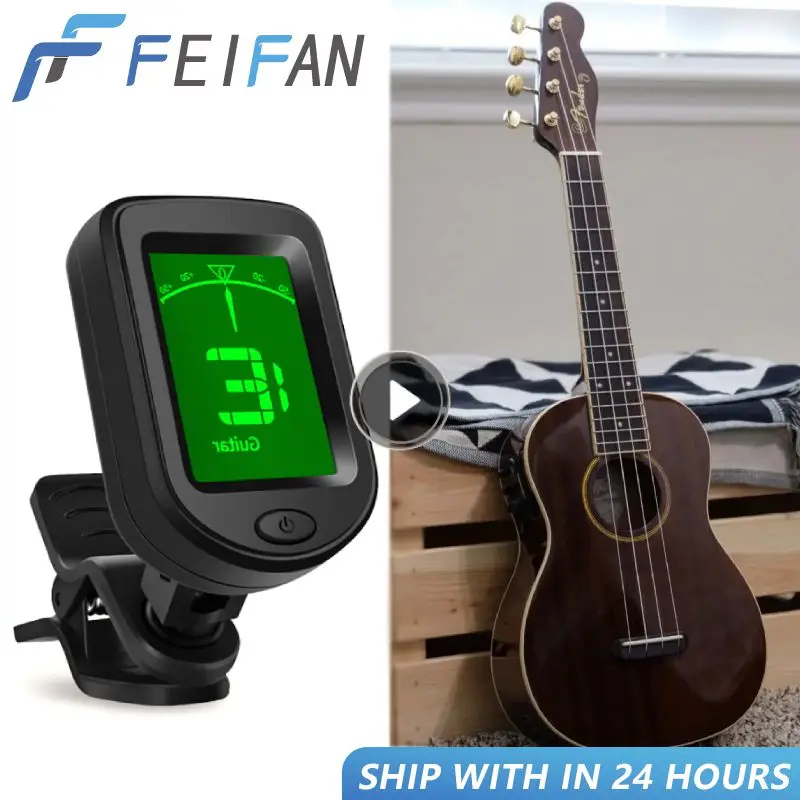 Sintonizador de guitarra eletrônica para todos os instrumentos, clipes, instrumentos musicais, guitarra, baixo, cavaquinho, violino, bandolim, banjo