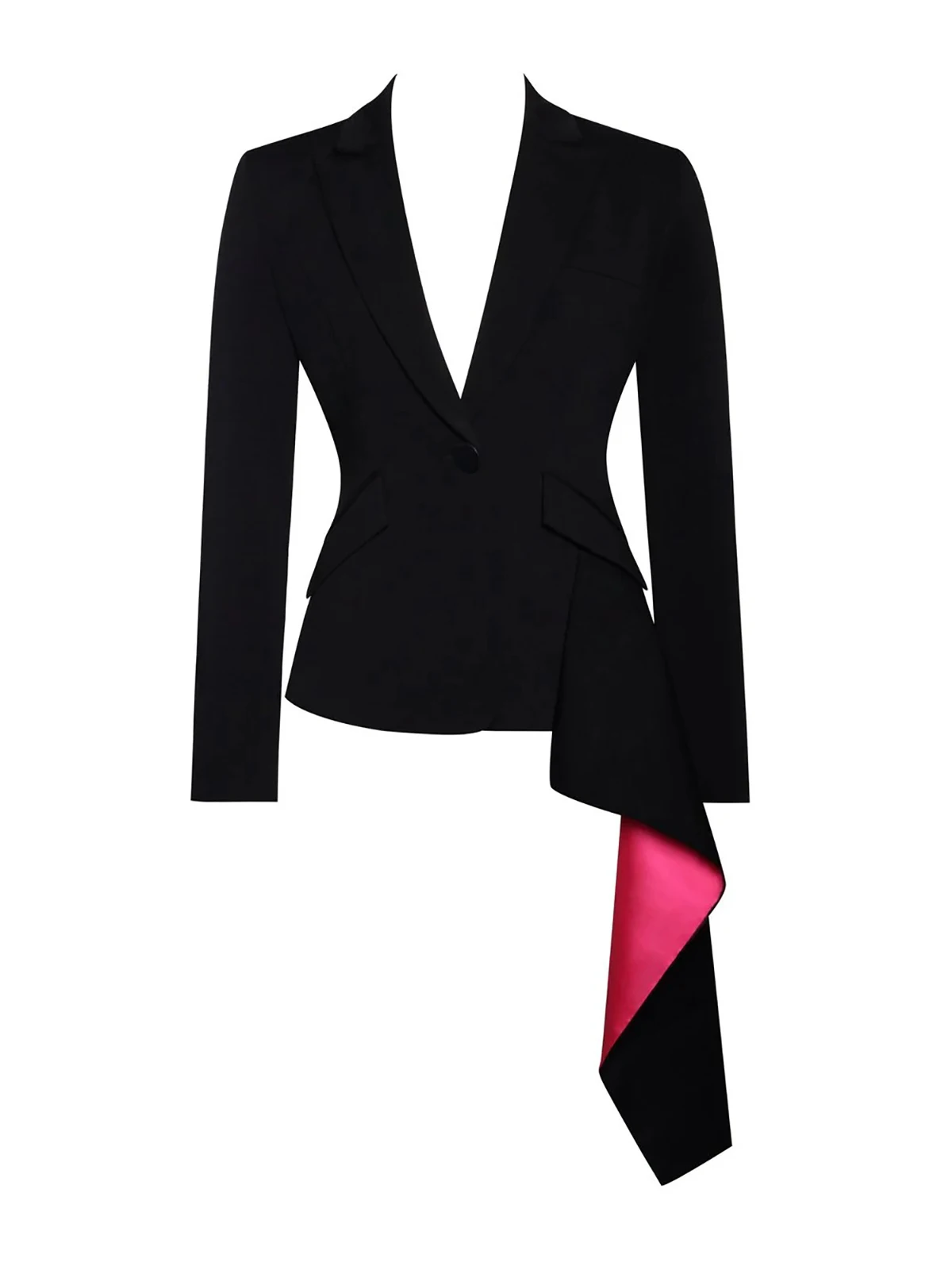 ชุดสูทผู้หญิง ชุดราตรี สง่างาม แจ็คเก็ตติดกระดุมเม็ดเดียว ยาวคลุมหลัง กางเกงขายาว สำหรับผู้หญิง ชุดสูท 2 ชิ้น แขนยาว รับตัดตามสั่ง