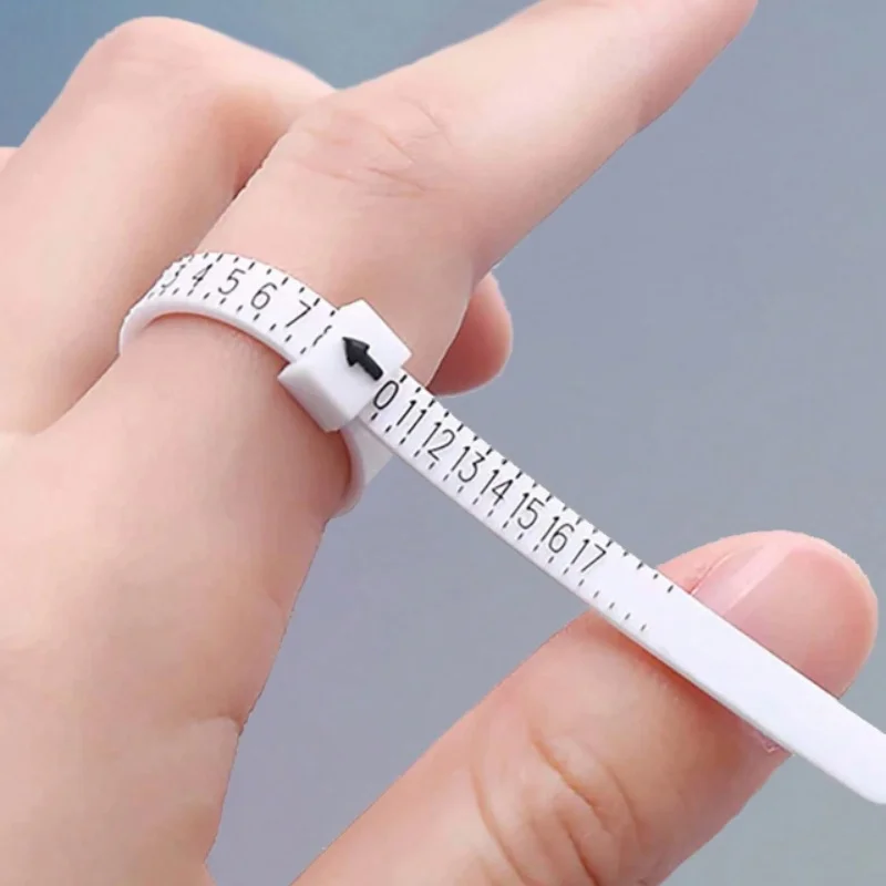 شريط قياس حجم الإصبع المحمولة حلقات تلسكوبية قياس حاكم 1-17 الولايات المتحدة حجم الحلقة قياس دائرة الإصبع قياس الملحقات #2