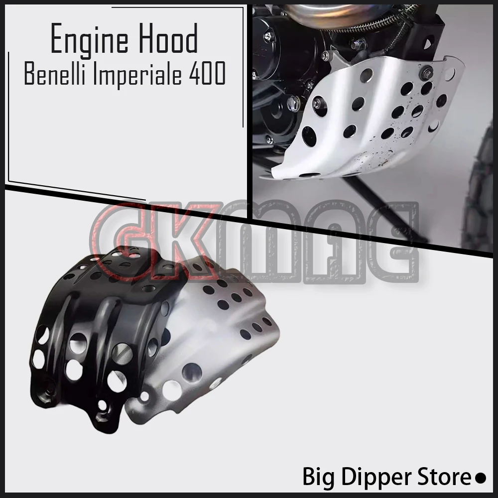 New For Benelli BJ Imperiale 400 Motorcycle Modified Engine Skid Plate Aluminum Alloy Protective Plate Engine Hood Fit BJ400-8