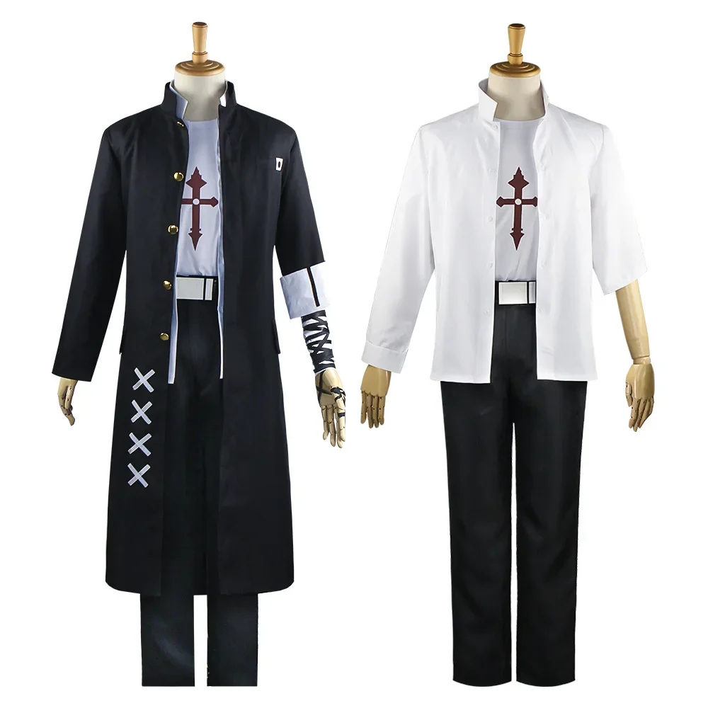 Anime Danganronpa 2 Gundham Tanaka Cosplay Costumes Coat Pants Shirt Uniform Wigs Men Halloween Party Clothes Full Set