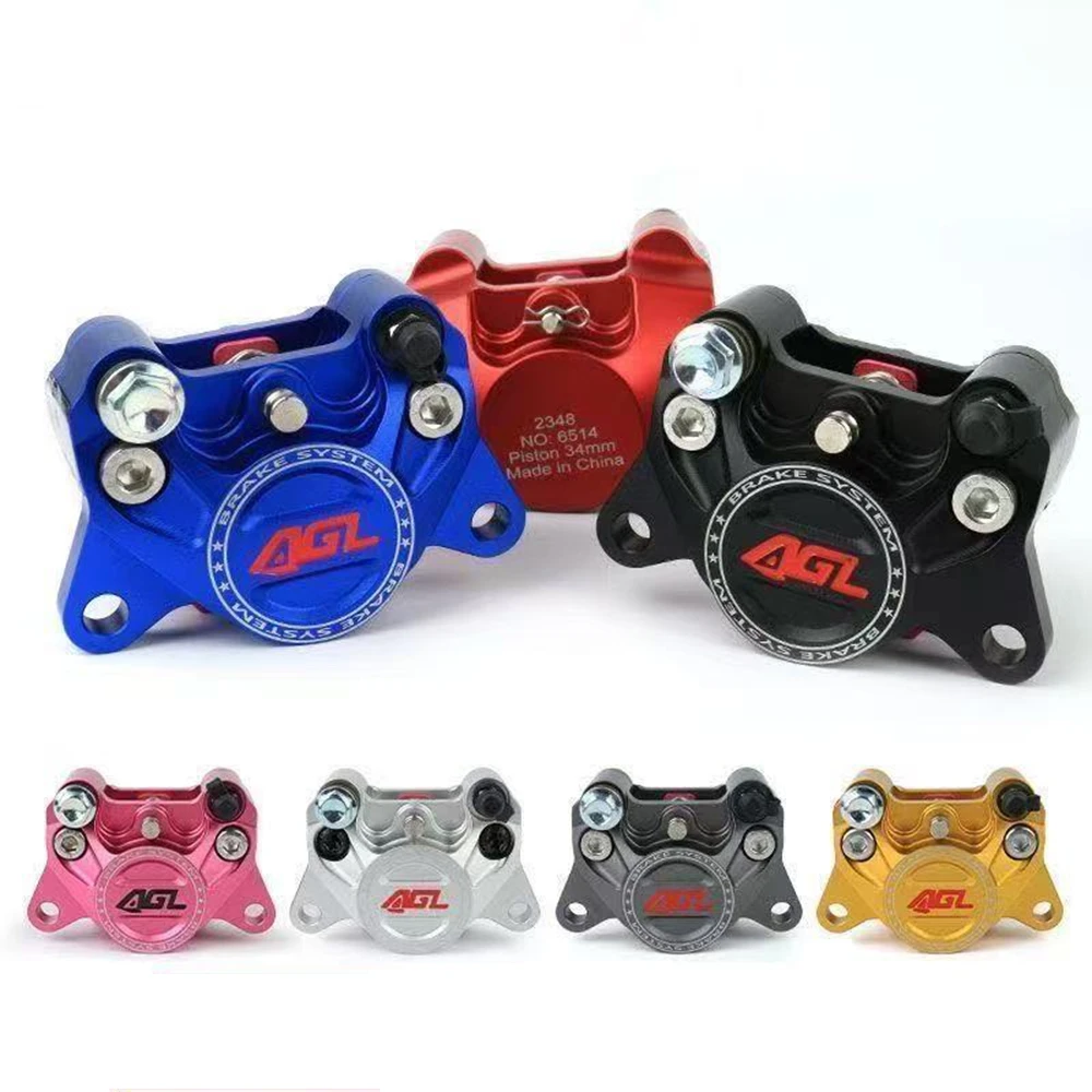 Universal AGL 84mm CNC Aluminum Motorcycle Front Rear Brake Caliper 2 Piston For Honda Yamaha BWS RSZ JOG M3 Monkey Niu Ninebot