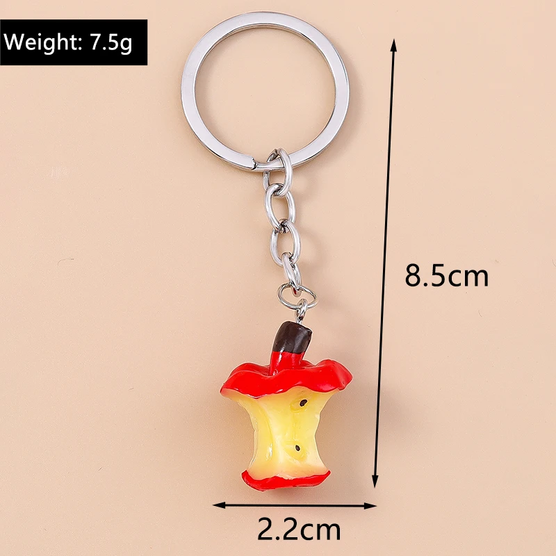 Aihua Schlüsselanhänger Niedlicher Mini Bitten Red Apple Schlüsselanhänger Obst Anhänger Schlüsselanhänger Damen Herren Schmuck Tasche Schlüsselzubehör – Detail 6