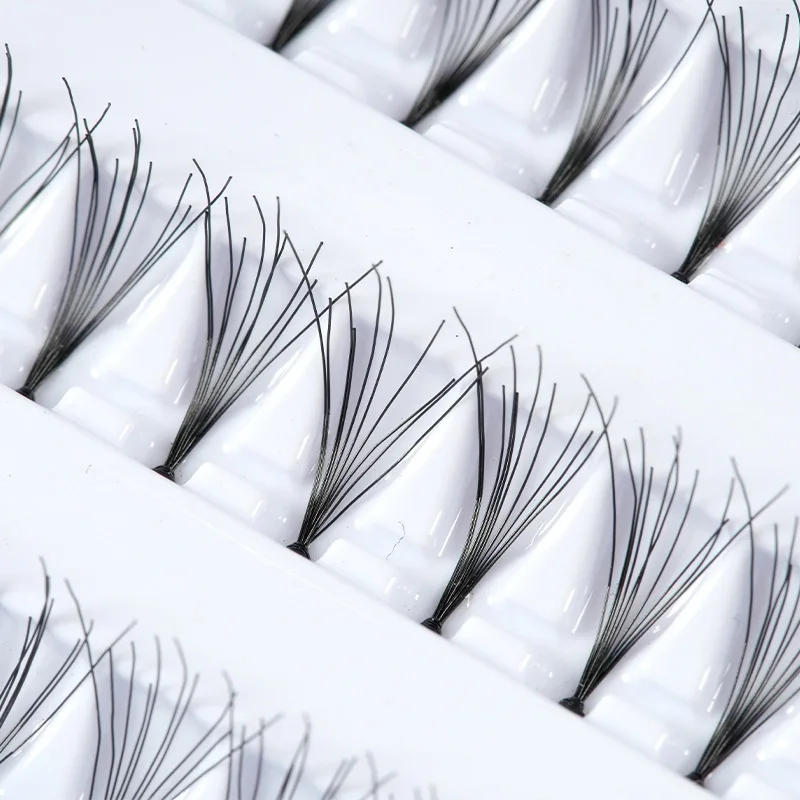 QSTY Handmade 10 D False Eyelashes Grafting Natural Long Faux lashes Extensions Beauty Health Make up Fake lash Wholesale