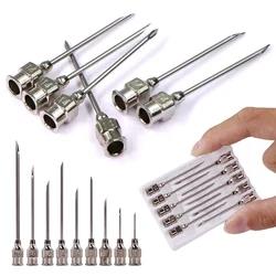 304 Stainless Steel Syringe Pinhead Dispensing Needle Vaccine Injection Medication Tube Livestock Farm Animal Veterinary Tools