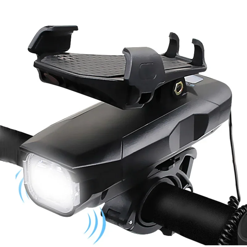 

Waterproof Bicycle Light Front USB Charging Horn Cycling Headlight Bike Phone Seat 4000mAH Portable Battery Bike Accessories