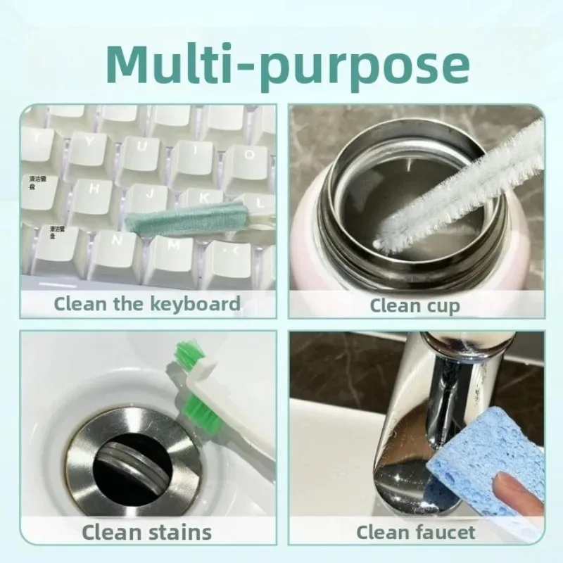1-10Sets Brush Set Fridge Drain Unclogger Slit Gap Cleaner for Humidifier Toaster Coffee Maker Home Appliance Cleaning Tool