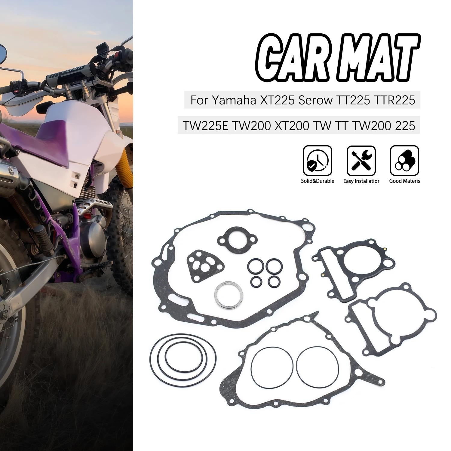 مجموعة حشية كاملة للمحرك لياماها Xt225 Serow Tt225 Ttr225 Tw225E Tw200 Xt200 Xt Tt Ttr Tw 225 200 قطع غيار الدراجات النارية #1