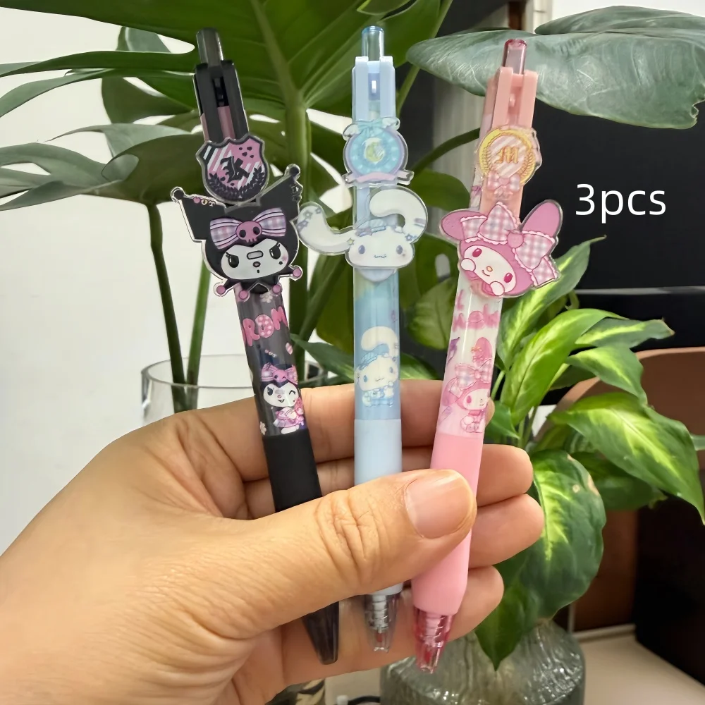 4/5/6 Stück/Set 0,55 mm Sanrio Kuromi Cinnamoroll Melody Kawaii Druck-Neutralstift-Box Cartoon Niedlicher Druckstift – Detail 13