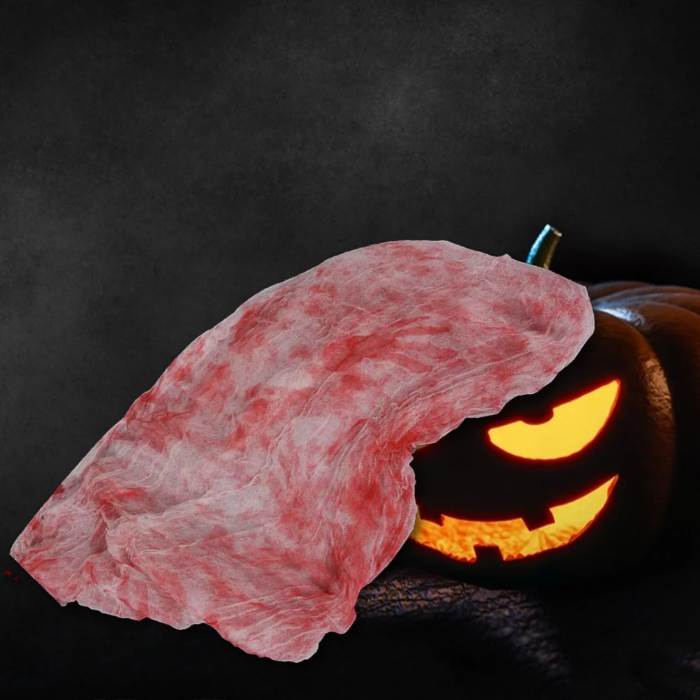 

White Gauze Halloween Decorative Cloth Scary Fabric for Haunted Party Supplies Scary Scene Drape White Gauze