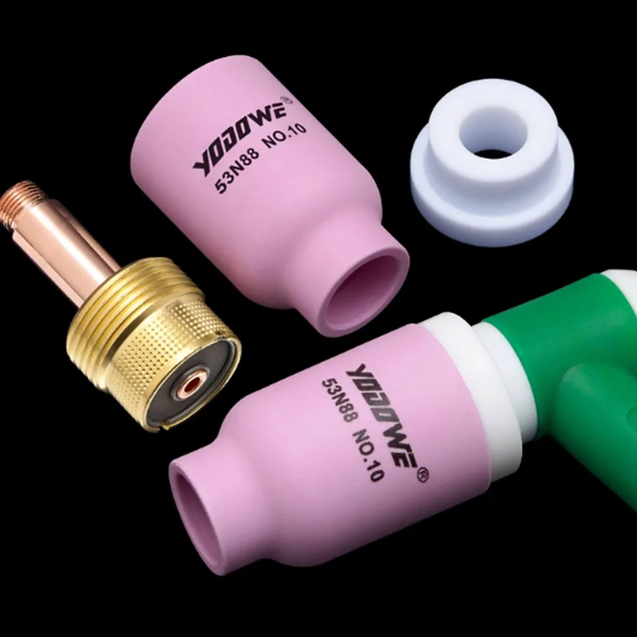 Complete list of welding gun accessories for argon arc welding with ceramic nozzle, filter screen, fluid guide, ceramic nozzle,