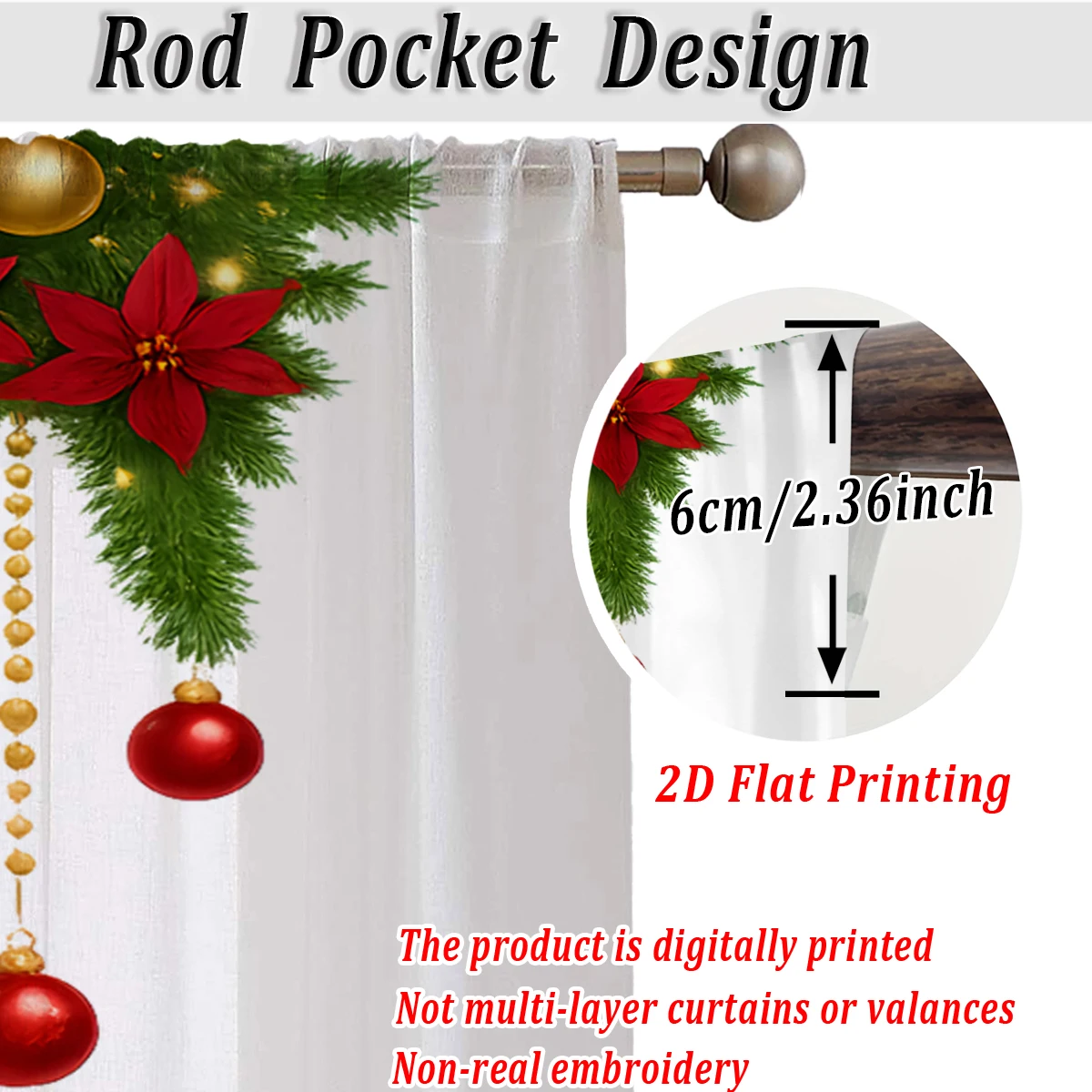 عيد الميلاد شقة الطباعة المطبخ شير الستار مع عيد ميلاد سعيد القوس الشريط زخرفة لعيد الميلاد ديكور المنزل الطرف #4