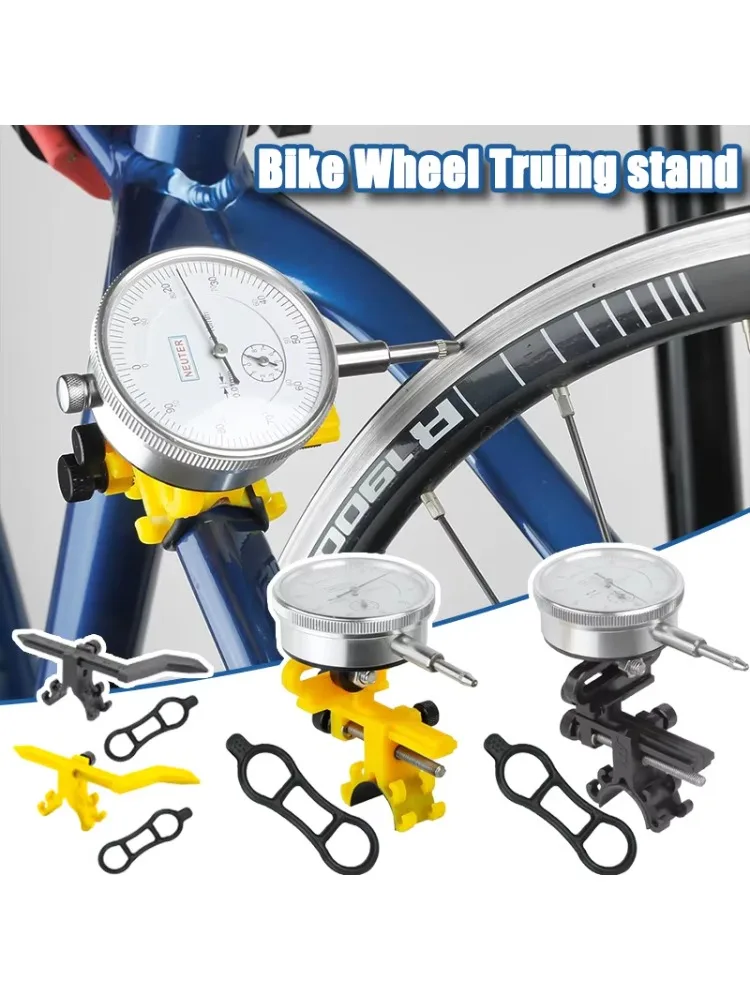AliExpress NONE Mini Portable Bike Wheel Truing Stand Dial Indicator Triple Tuning Kit for MTB Road Bicycle Rims Adjustment Tool