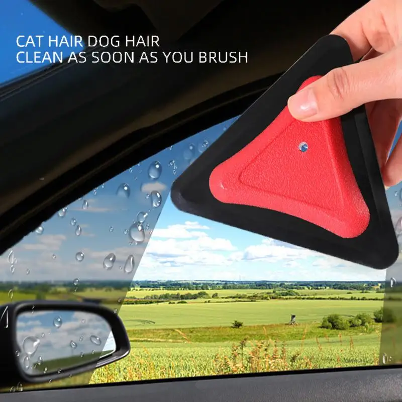 Car Detail Cleaning Sponge Cleaner Pet Hair Remover Silica Triangle Pad Auto Cleaning Brush Multi-Purpose Pet Hair Couch Cleaner