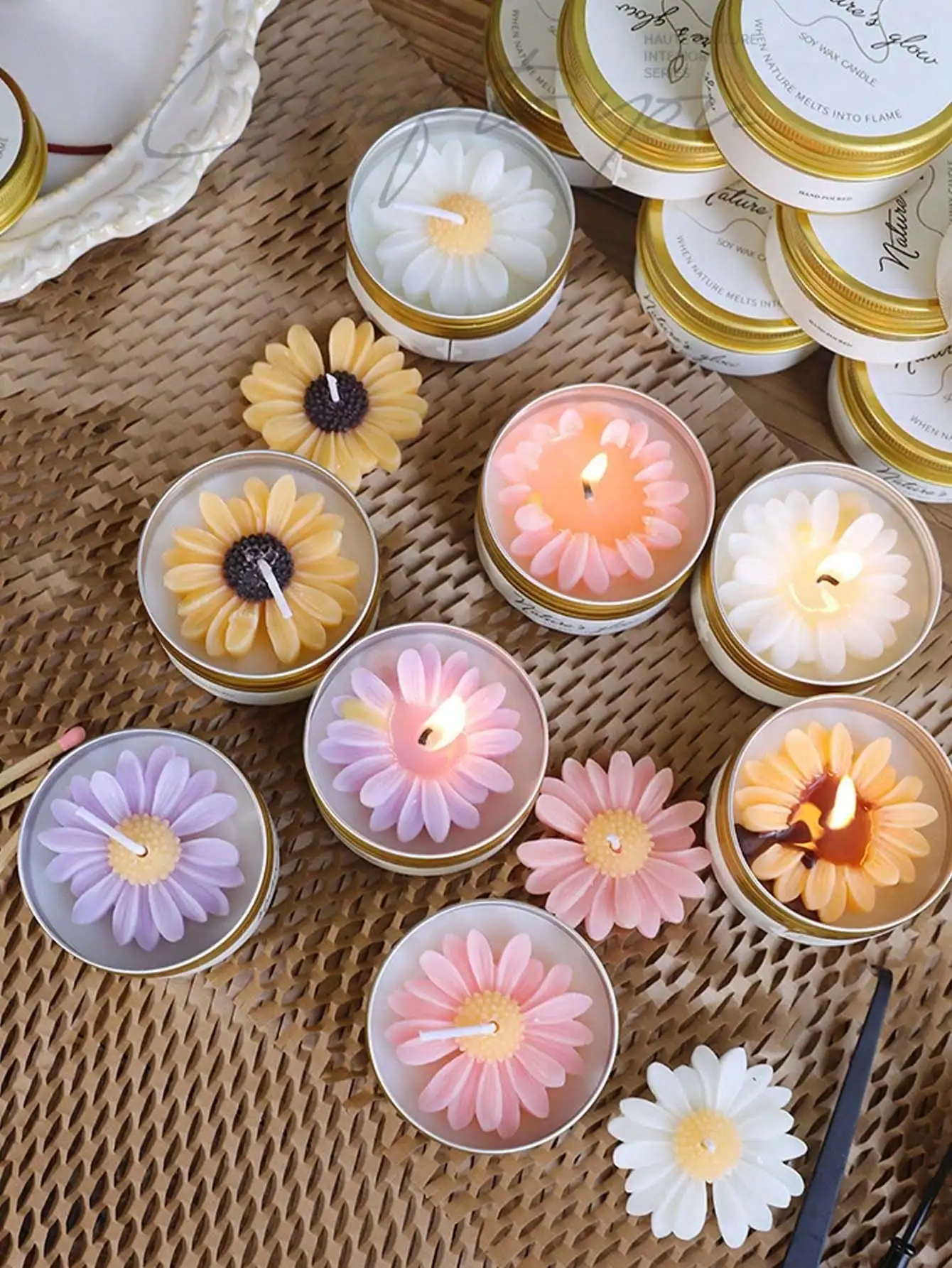 Little Iron Jar Chamomile Scented Candle Smoke-Free Soy Wax Premium Aroma Candle Elegant Gift image 4