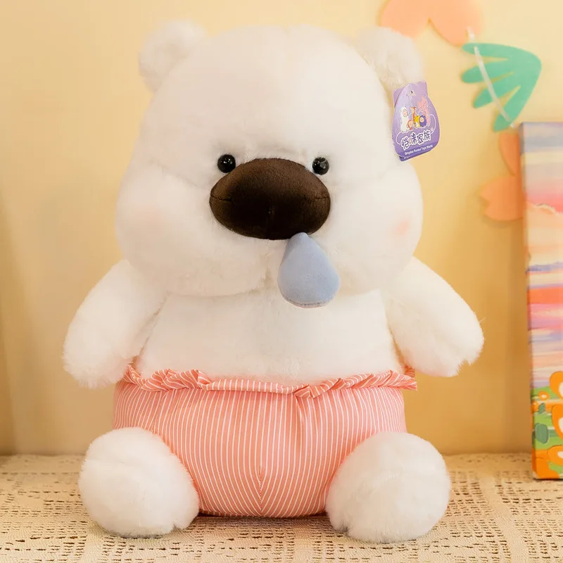 Muñecos de peluche Kawaii creativos y divertidos para niñas, animales de peluche de gran tamaño, oso de peluche suave, almohada, regalo, decoración del hogar