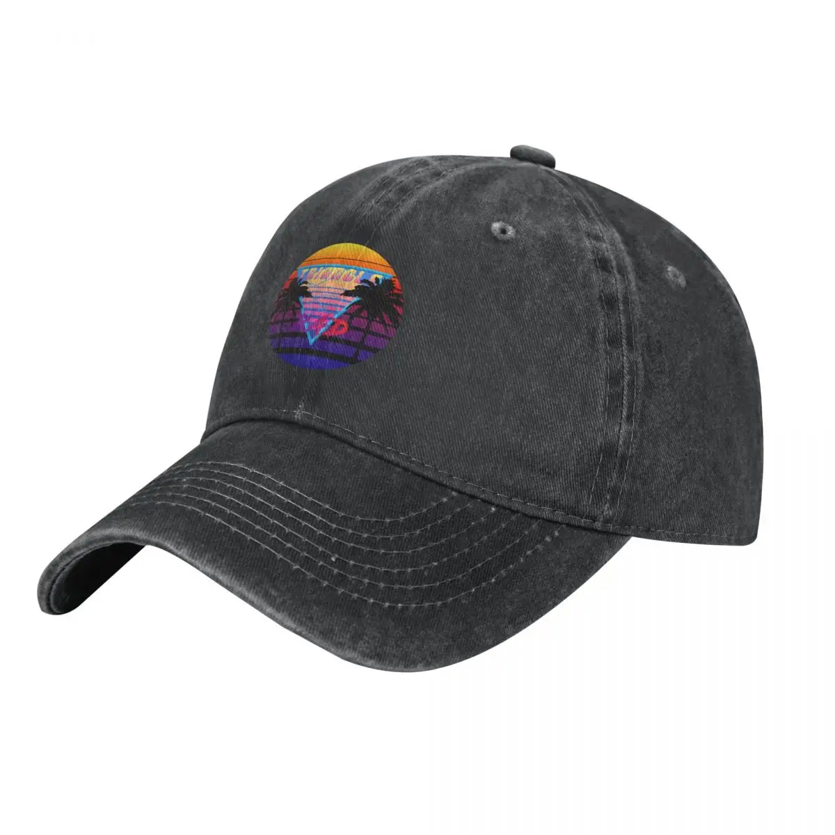 

TriangleRAD Logo with Palms Cowboy Hat Sunscreen Big Size Hat Wild Ball Hat Women's Beach Outlet 2024 Men's