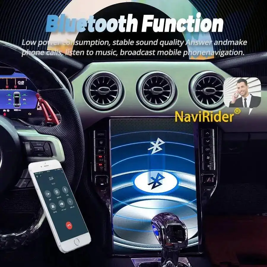 Radio de coche Android 15 de 14,5 pulgadas para Ford Mustang 2015-2021, reproductor de vídeo Multimedia estéreo para coche, unidad principal de navegación GPS 4G