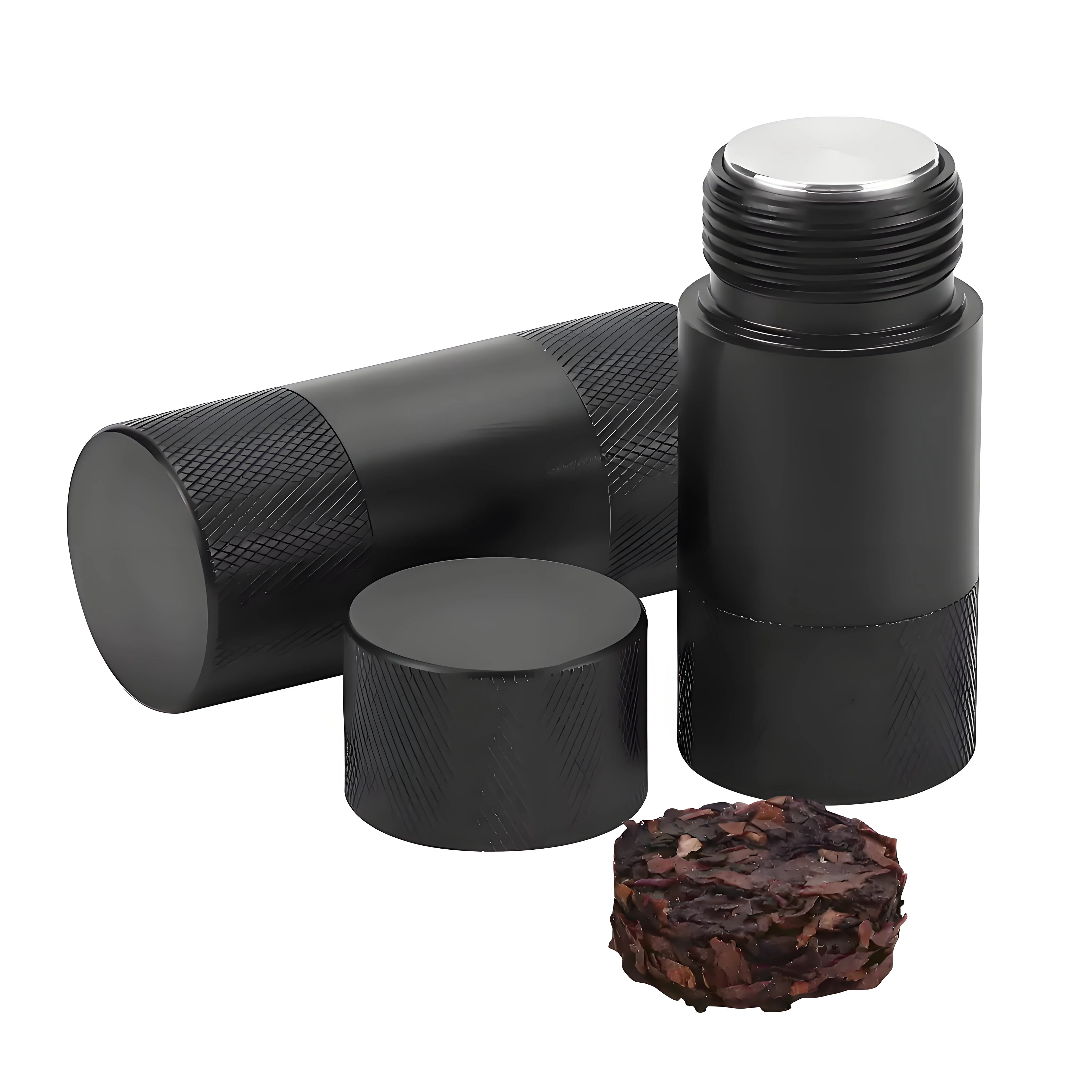 Aluminum Pollen Press Herb Mill Compressor Pressure Spice Grinder Hand Crusher 6.1 x 2 cm Lipstick Design (Black)