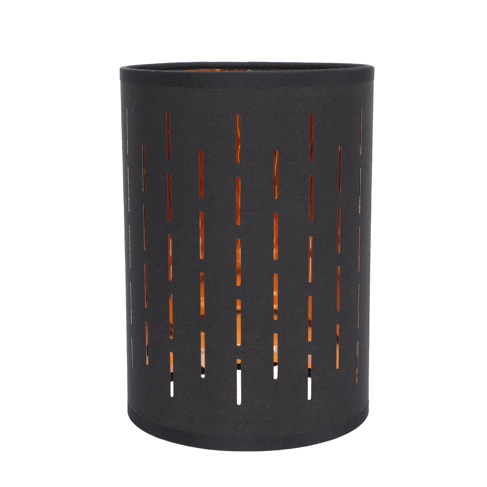 

Modern Round Hollow Lampshade 140mm Black Gold E27 Bedroom Study Living Room Light Shade Cloth Metal Practical Lamp Decor
