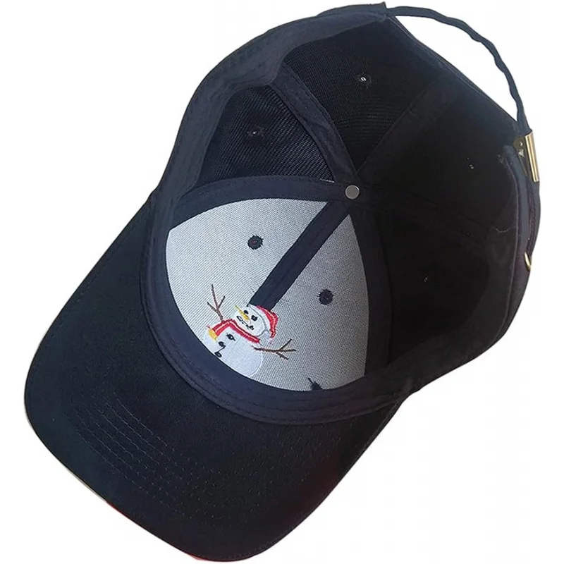 Christmas Baseball Cap Embroidered Reindeer Snowman Winter Trucker Army Cool Hunting Dad Hat Adjustable