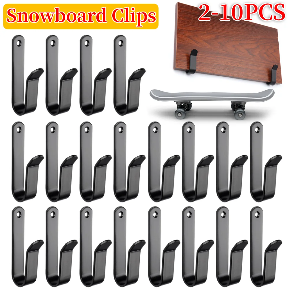 2-10 Pcs Snowboard Wall Mount Clips Snowboard Storage Display Rack Snowboard Wall Hanger Home and Garage SKi Board Storage