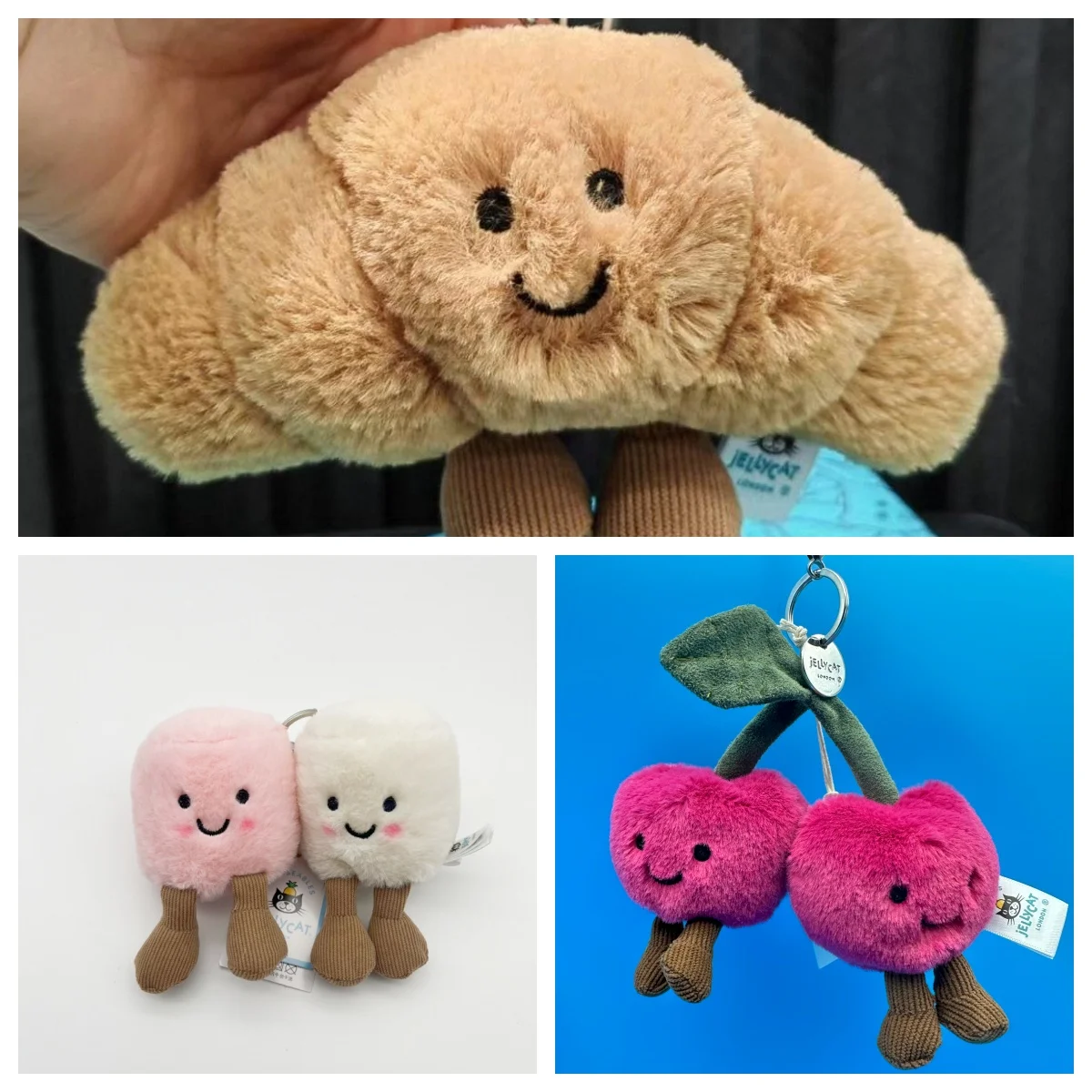 

New stylish hanging bag, cute plush toy, creative keychain, matching plush doll beautiful key hanging accessory gift storage bag