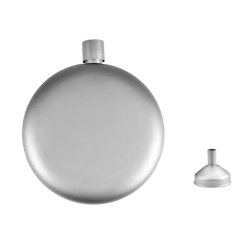 AT84-Ultra-Light Portable 180Ml Titanium Flask With Funnel Screw Cap Seal For Men For Whiskey Wine